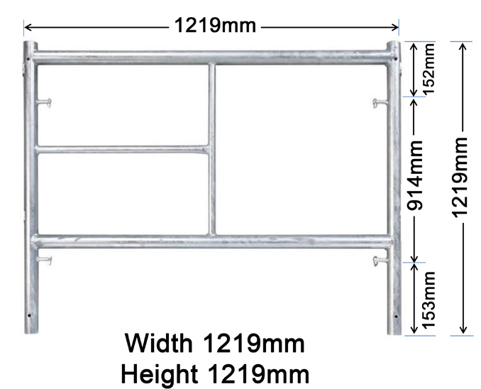 Powder Coated Pre-galvanized H Frame Scaffolding for Construction