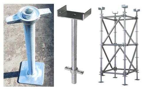 Galvanized Scaffolding Adjustable Base Jack U-head Jack