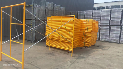 High Tensile Factory Price Andamios Tubulares 5x5 Ladder Frame Scaffolding