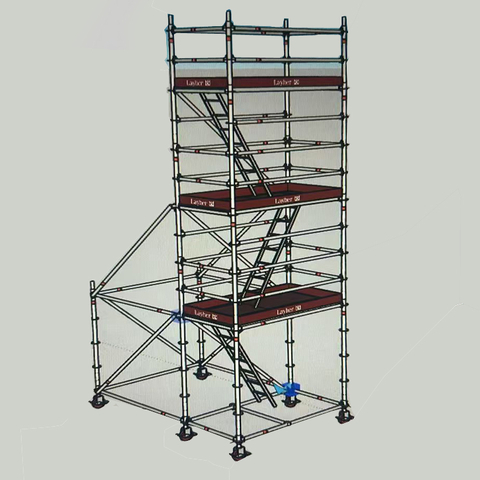 Mobile Ringlock Scaffold Tower with Stair