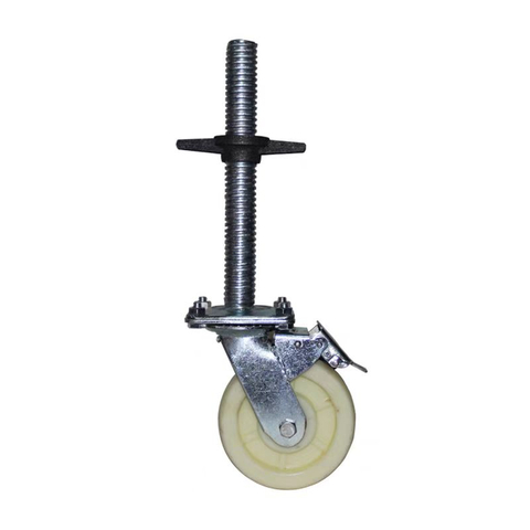  Scaffolding Mobile Caster Wheels with Brake & Screw Jack Base