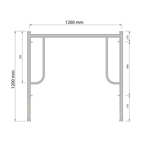 1260 *1700 /1260 *900 Mm Metal Steel Mason H Frame Scaffolding with Ladder & Wheels in Vietanm 
