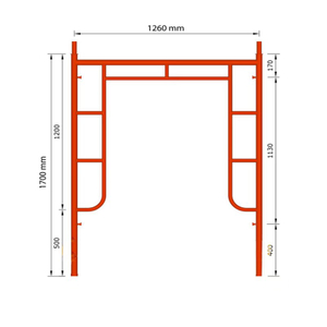 1260 *1700 /1260 *900 Mm Metal Steel Mason H Frame Scaffolding with Ladder & Wheels in Vietanm 