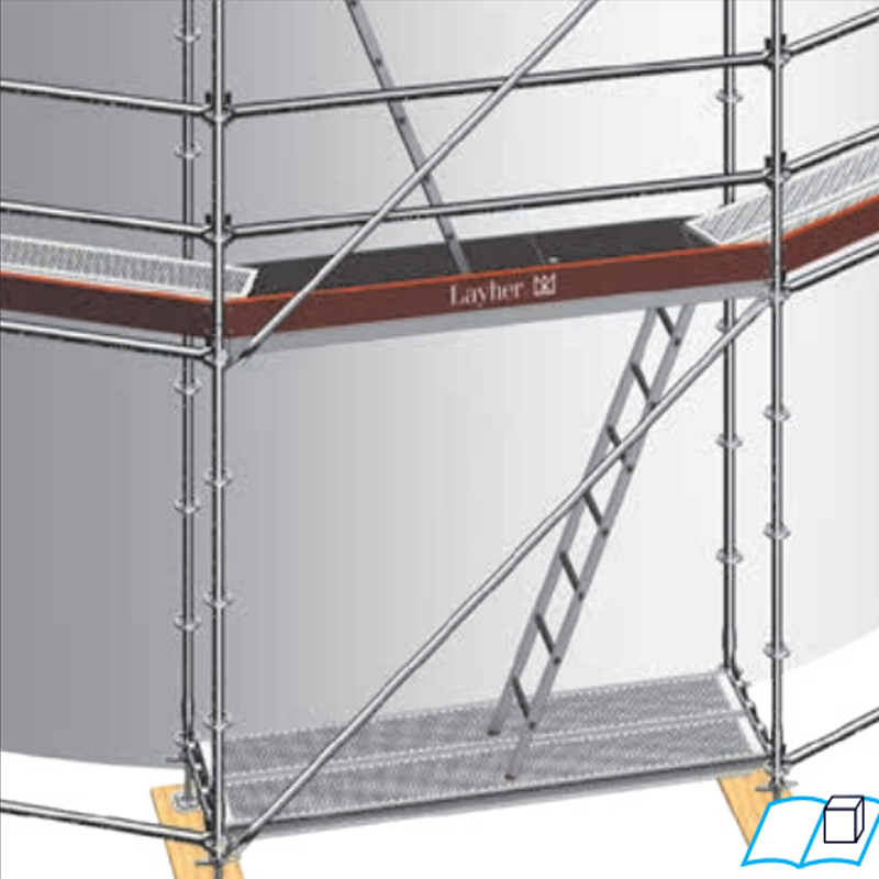 Andamio all round Ringlock Scaffoding for Circular Round Curved Facade for Building Construction