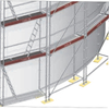 Andamio all round Ringlock Scaffoding for Circular Round Curved Facade for Building Construction