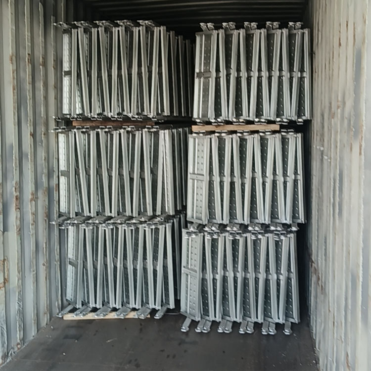 Steel Staircase with Landing and handrails for scaffolding tower 