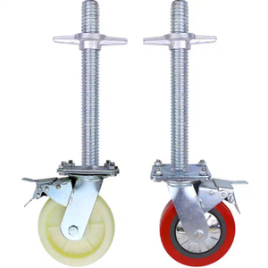  Scaffolding Mobile Caster Wheels with Brake & Screw Jack Base